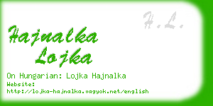 hajnalka lojka business card